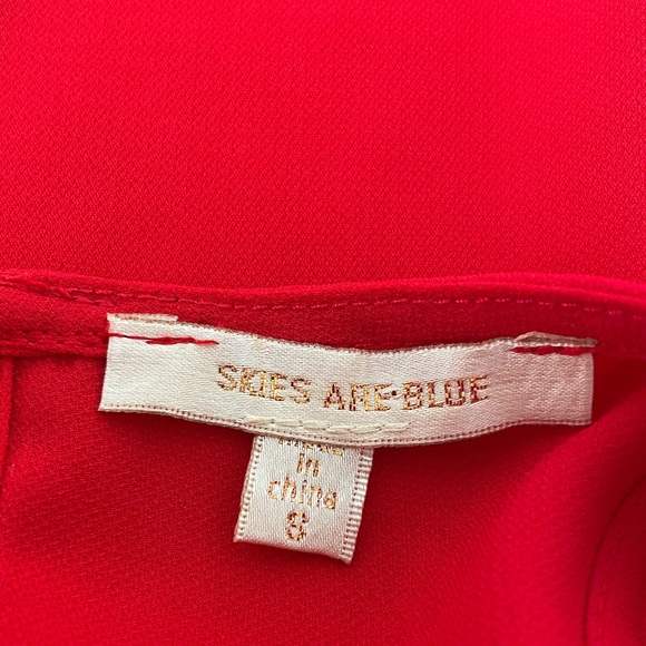 Skies Are Blue Tank Top Blouse Red Size Small - Picture 6 of 9
